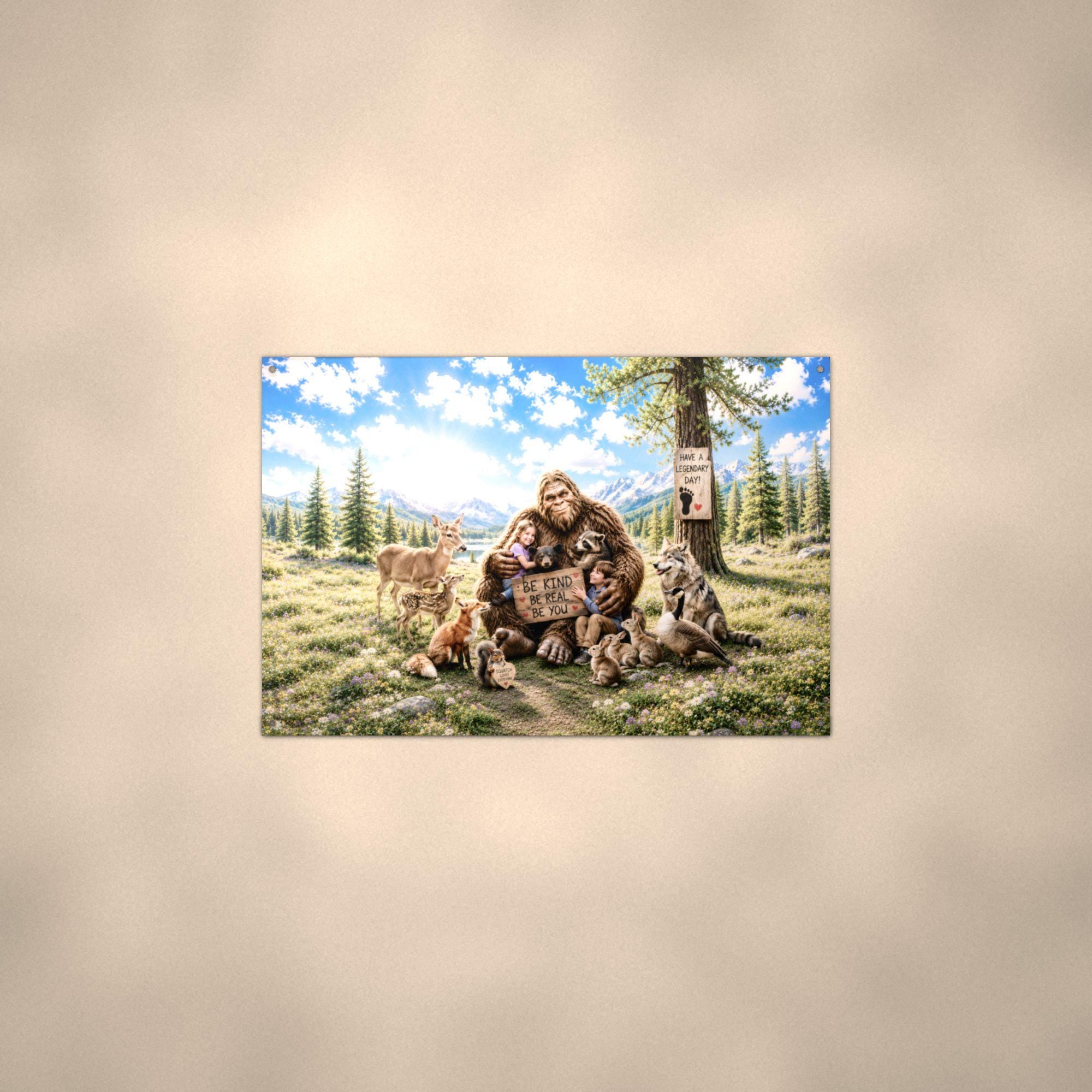 Petting Zoo Bigfoot Metal Sign Bigfoot Aluminum Sign — alternate angle