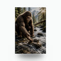 Creek Turtle Bigfoot Metal Sign Bigfoot Aluminum Sign — front view on white background