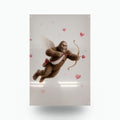 Valentine's Bigfoot Metal Sign Bigfoot Aluminum Sign — front view on white background