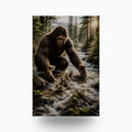 Creek Ducklings Bigfoot Metal Sign Bigfoot Aluminum Sign — front view on white background