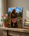 Mom Bigfoot Canvas Print Canvas Print — front view on white background