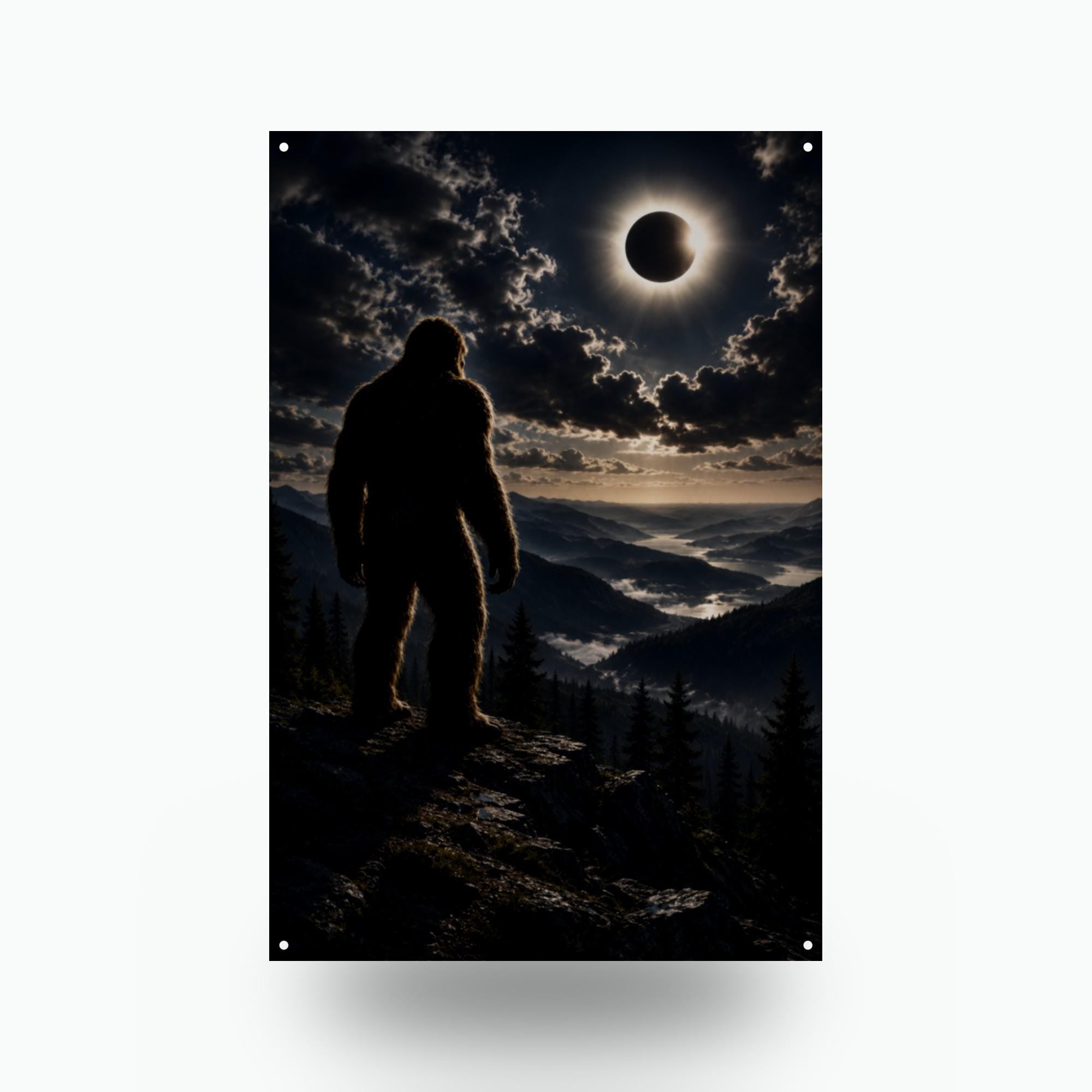 Eclipse Bigfoot Metal Sign Bigfoot Aluminum Sign — front view on white background