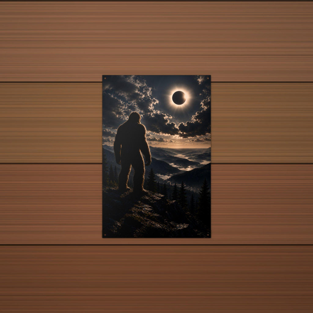 Eclipse Bigfoot Metal Sign Bigfoot Aluminum Sign — detail view