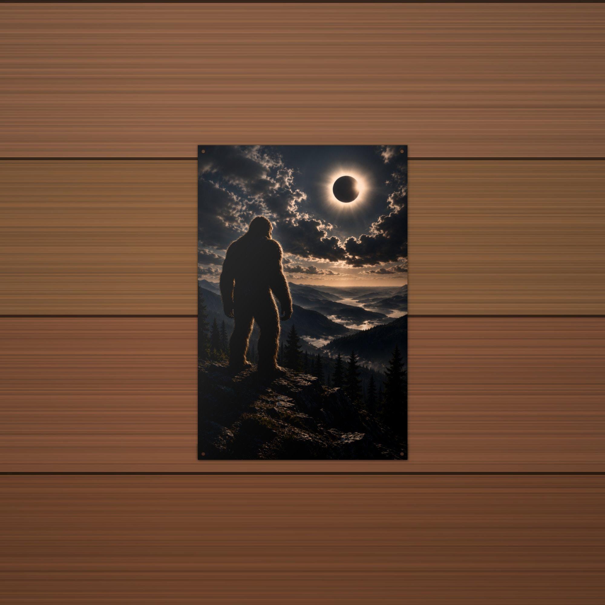Eclipse Bigfoot Metal Sign Bigfoot Aluminum Sign — detail view