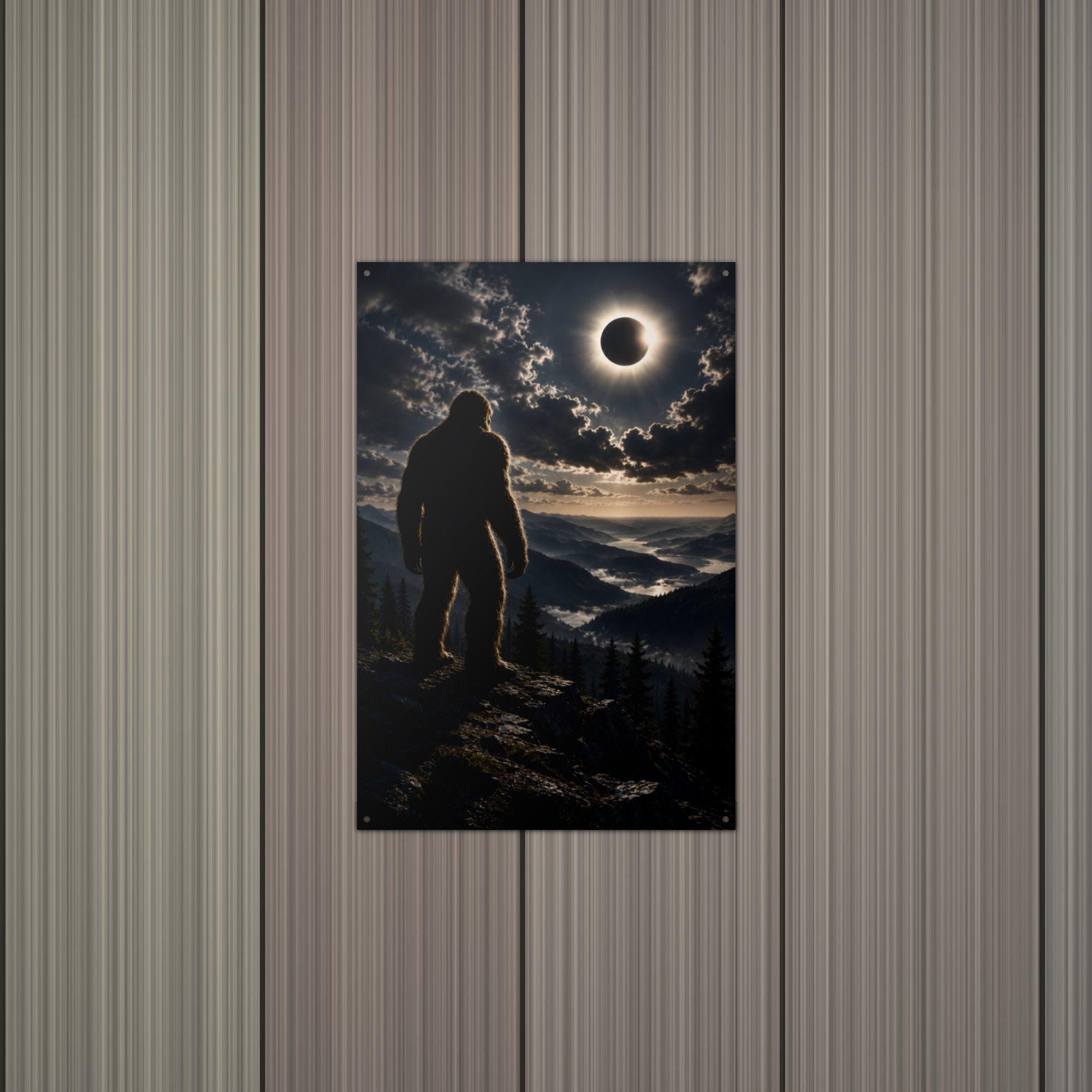 Eclipse Bigfoot Metal Sign Bigfoot Aluminum Sign — alternate angle