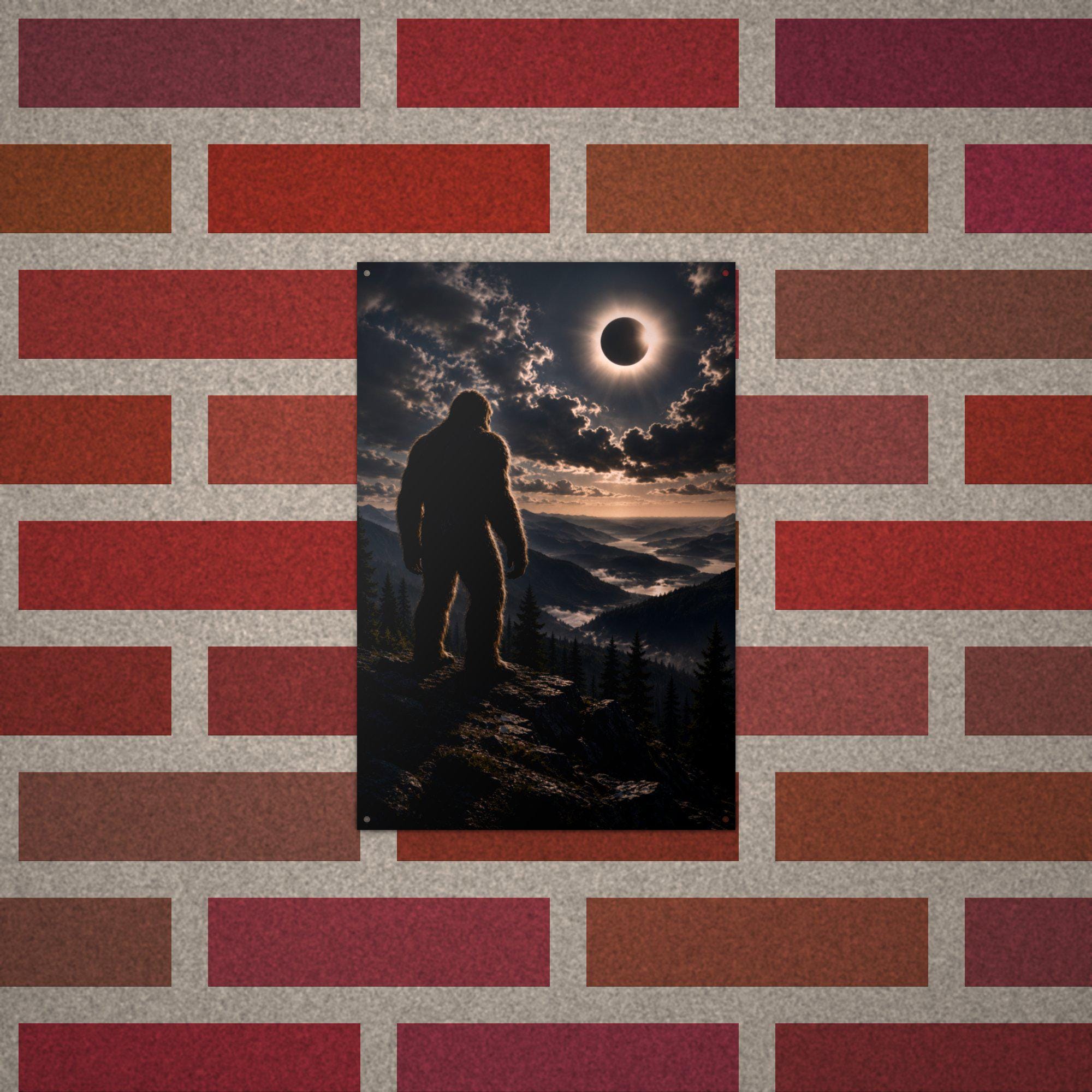 Eclipse Bigfoot Metal Sign Bigfoot Aluminum Sign — alternate angle