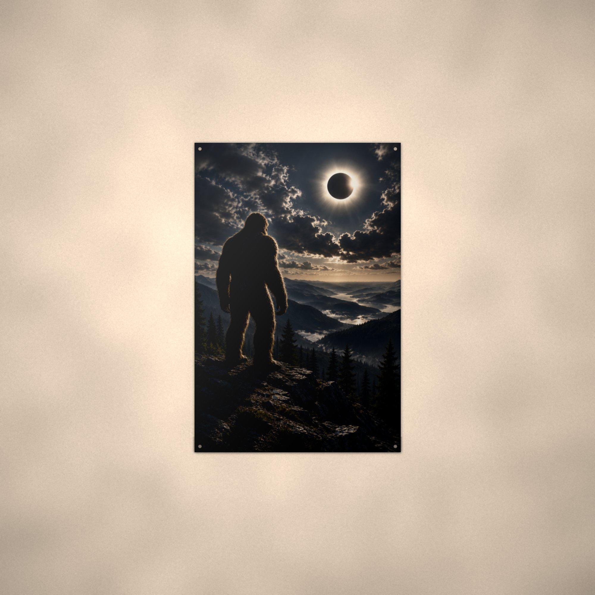 Eclipse Bigfoot Metal Sign Bigfoot Aluminum Sign — alternate angle