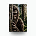 Redwood Peek Bigfoot Metal Sign Bigfoot Aluminum Sign — front view on white background