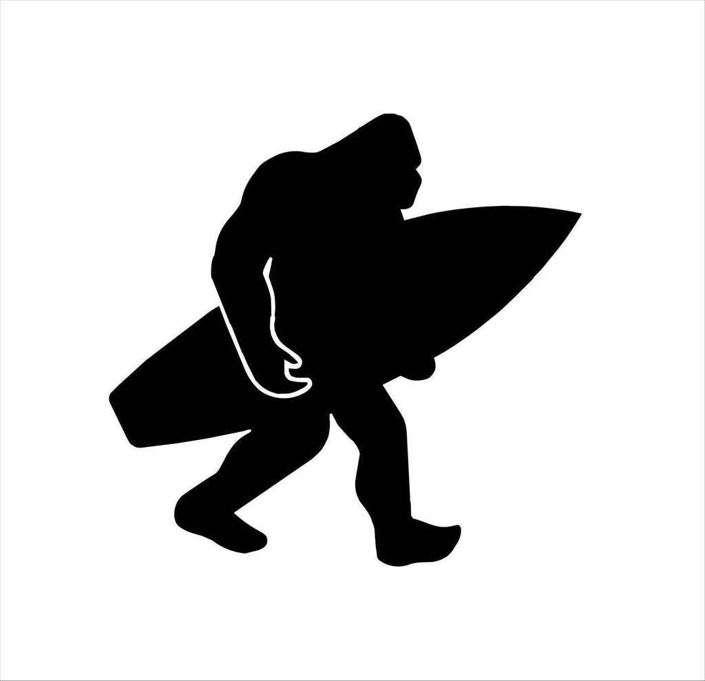 Surfing Bigfoot Metal Stake Metal Garden Stake — alternate angle