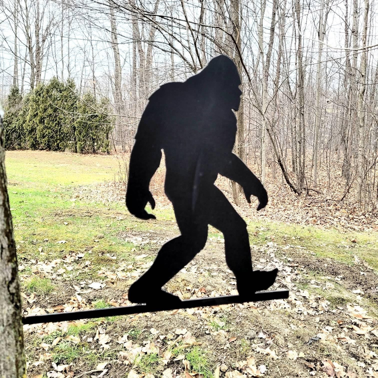 Bigfoot Metal Silhouette Stake Metal Garden Stake — alternate angle