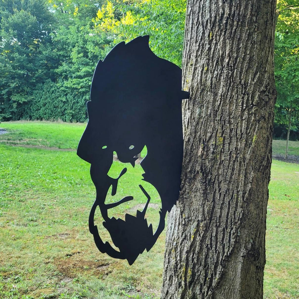 24 in Bigfoot Metal Yard Stake Metal Garden Stake — detail view