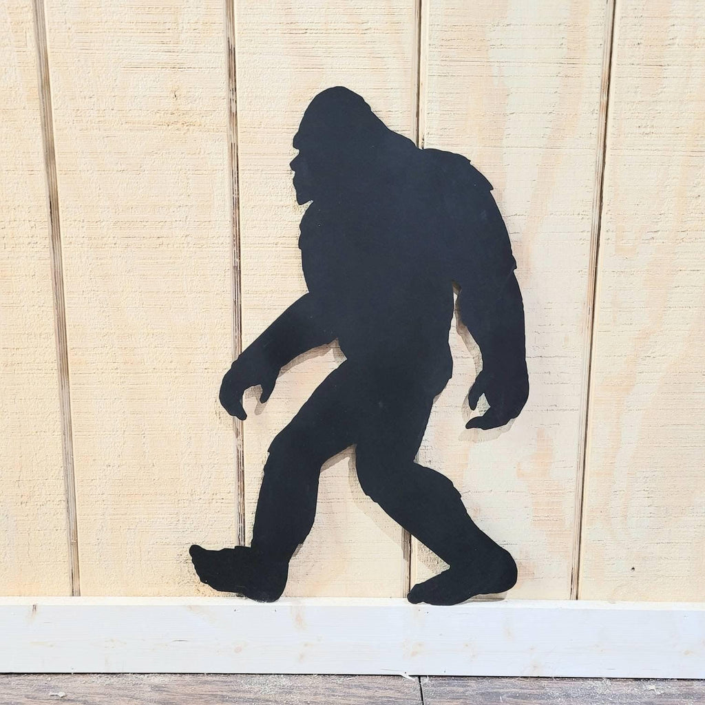 Sasquatch Porch Metal Stake Metal Garden Stake — detail view
