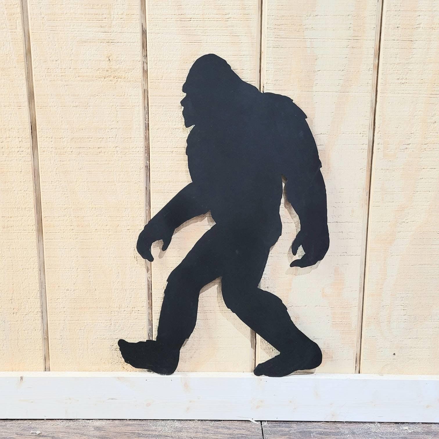 Sasquatch Porch Metal Stake Metal Garden Stake — detail view