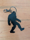 Bigfoot Metal Keychain Metal Keychain — front view on white background