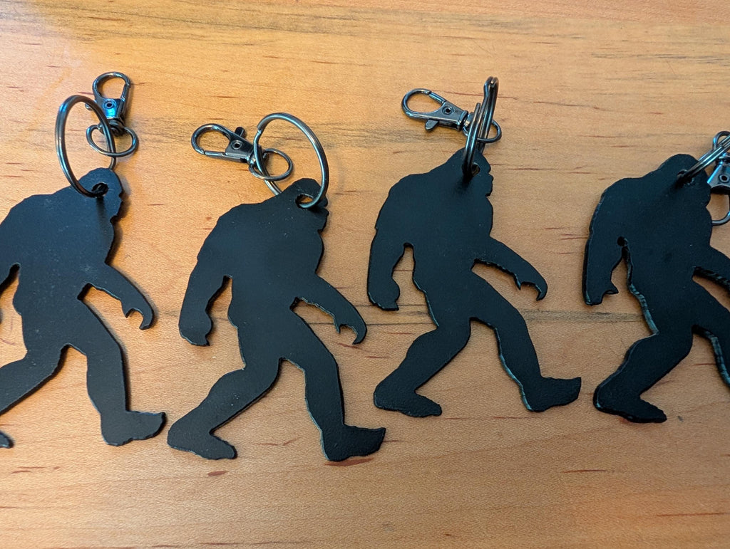 Bigfoot Metal Keychain Metal Keychain — alternate angle