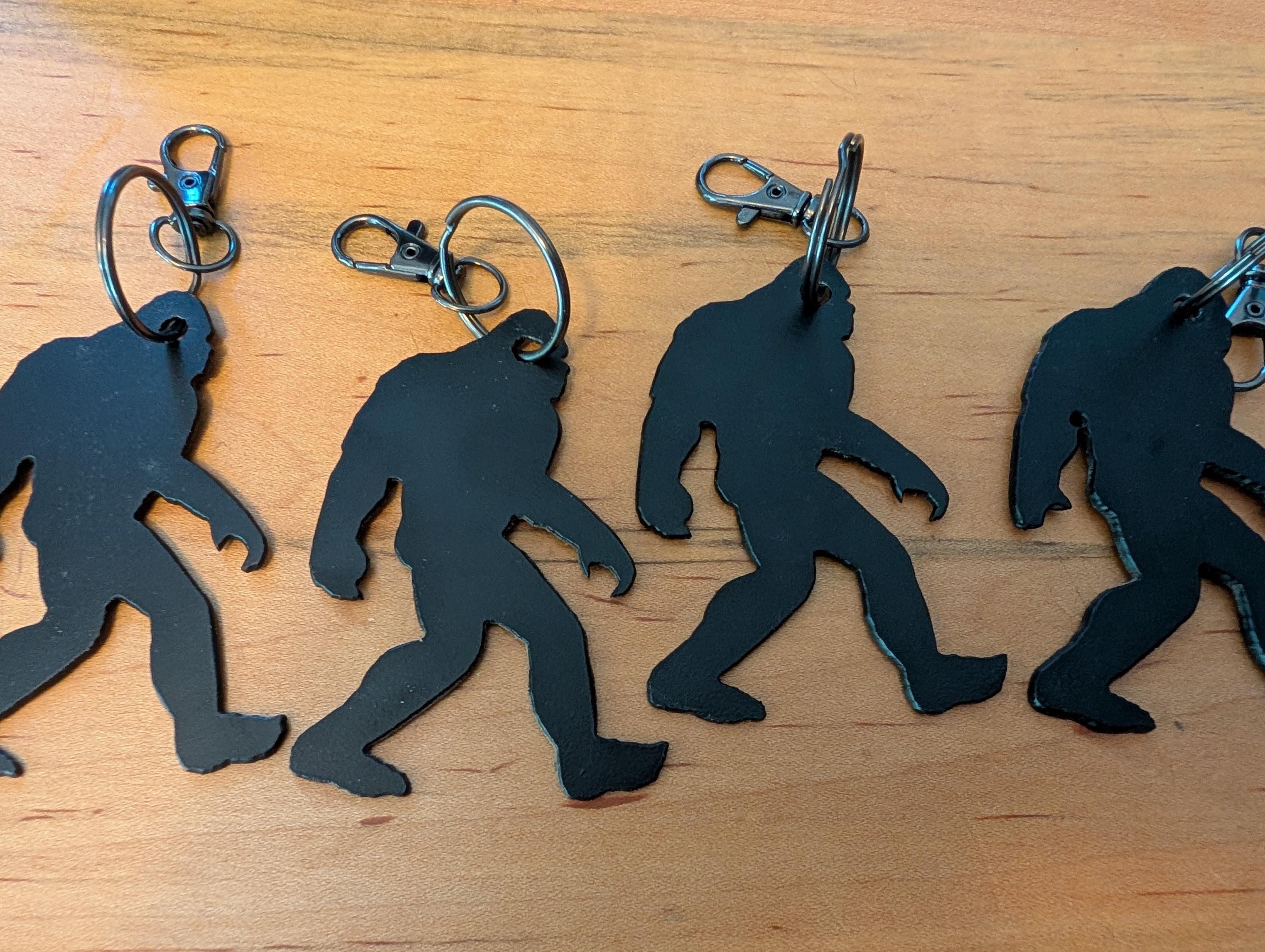 Bigfoot Metal Keychain Metal Keychain — alternate angle