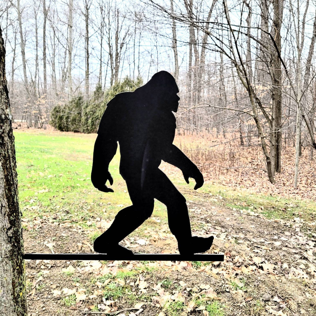 Bigfoot Silhouette Metal Garden Stake Metal Garden Stake — alternate angle