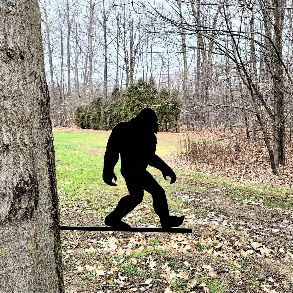 Bigfoot Silhouette Metal Garden Stake Metal Garden Stake — alternate angle