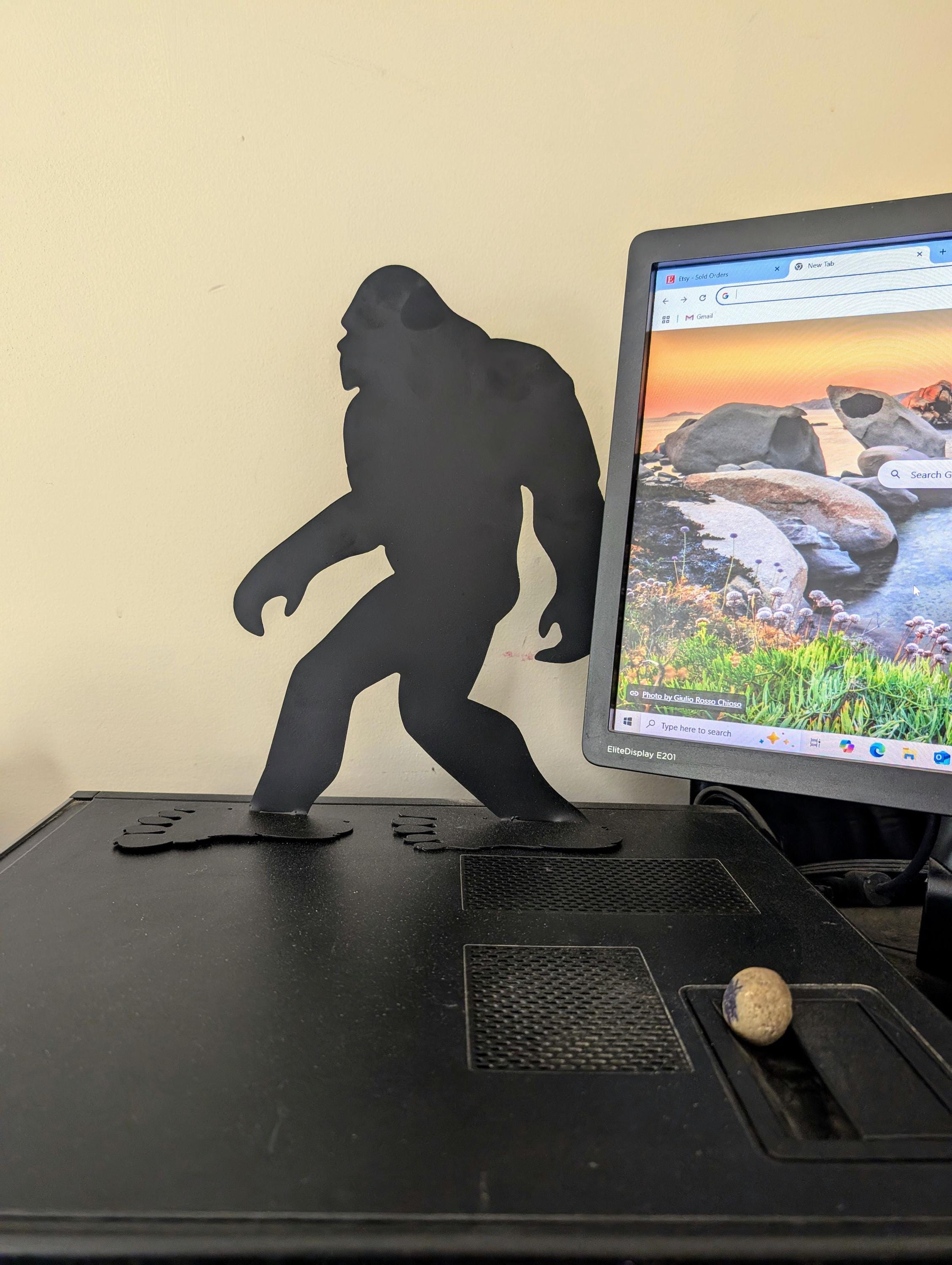 Bigfoot Desk Buddy Metal Yard Art Metal Garden Stake — alternate angle