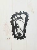 Bigfoot Footprint Metal Sign Bigfoot Aluminum Sign — front view on white background
