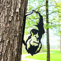 Peeking Bigfoot Metal Garden Stake Metal Garden Stake — front view on white background