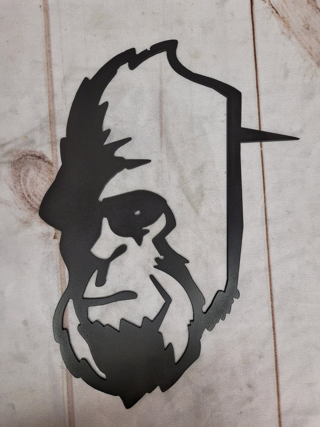 Peeking Bigfoot Metal Garden Stake Metal Garden Stake — alternate angle