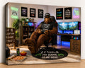 Gamer Bigfoot Canvas Print Canvas Print — front view on white background