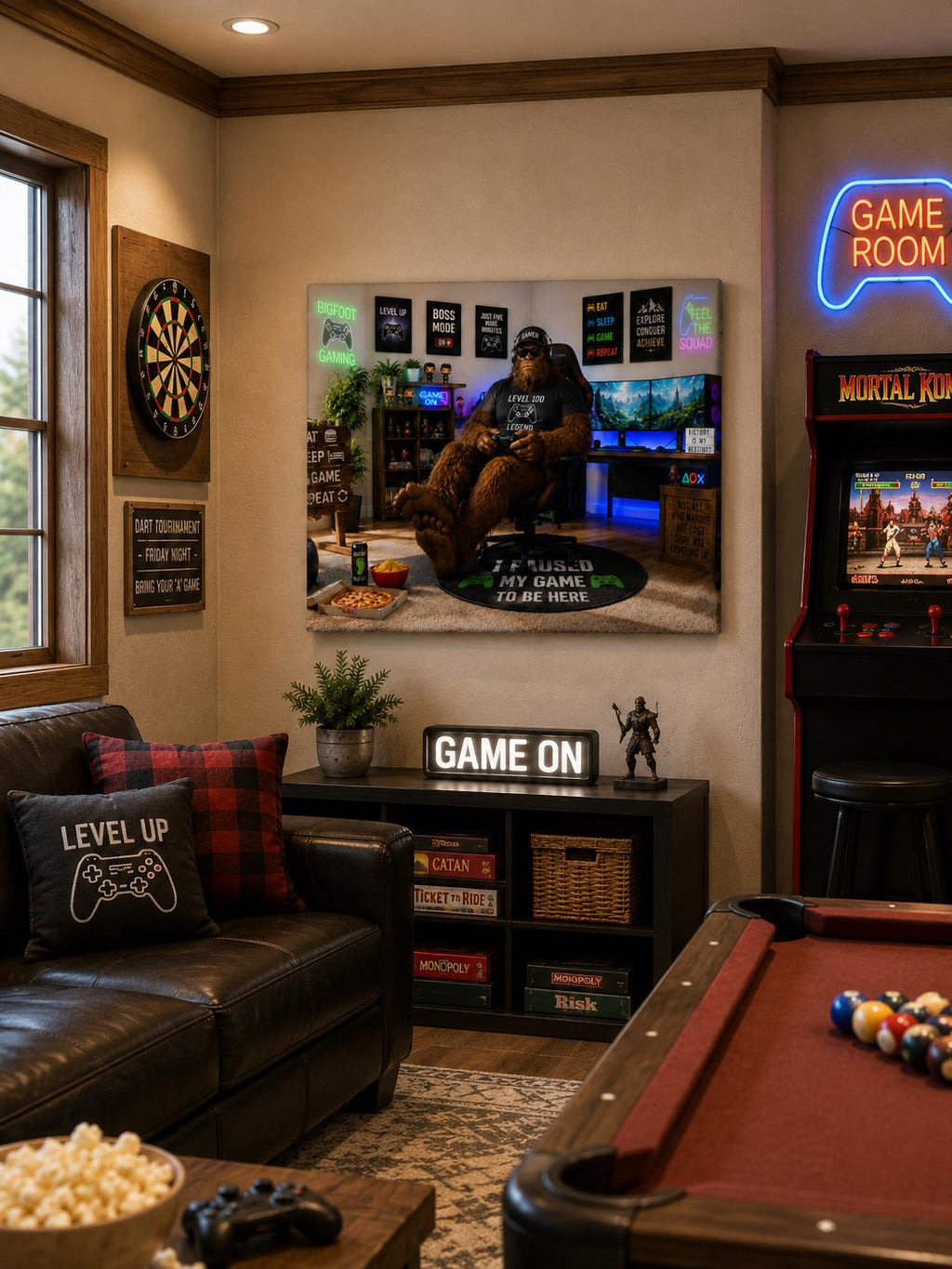 Gamer Bigfoot Canvas Print Canvas Print — alternate angle