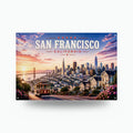San Francisco Skyline Metal Sign Aluminum Sign — front view on white background