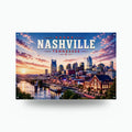 Nashville Skyline Metal Sign Aluminum Sign — front view on white background