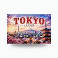 Tokyo Skyline Metal Sign Aluminum Sign — front view on white background