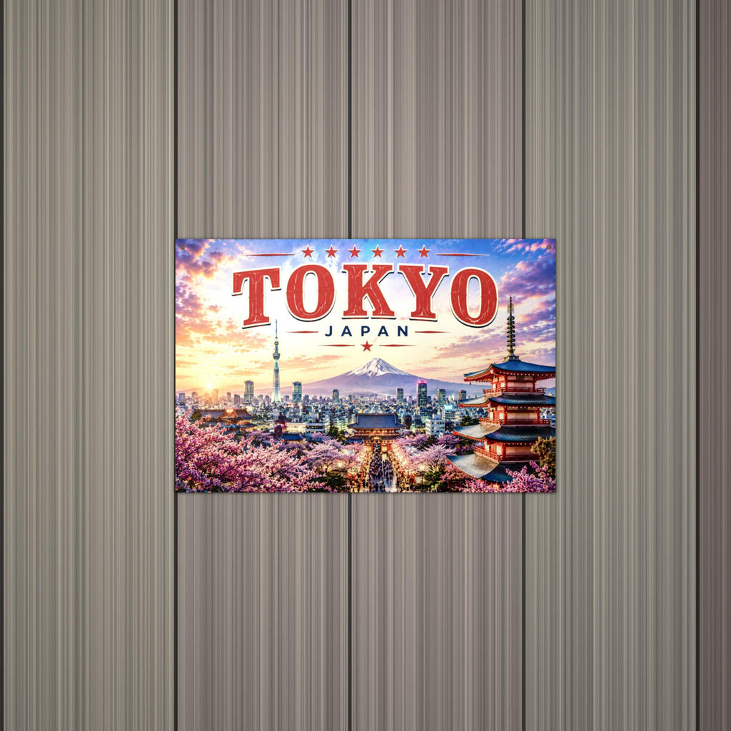 Tokyo Skyline Metal Sign Aluminum Sign — alternate angle
