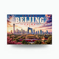 Beijing Skyline Metal Sign Aluminum Sign — front view on white background
