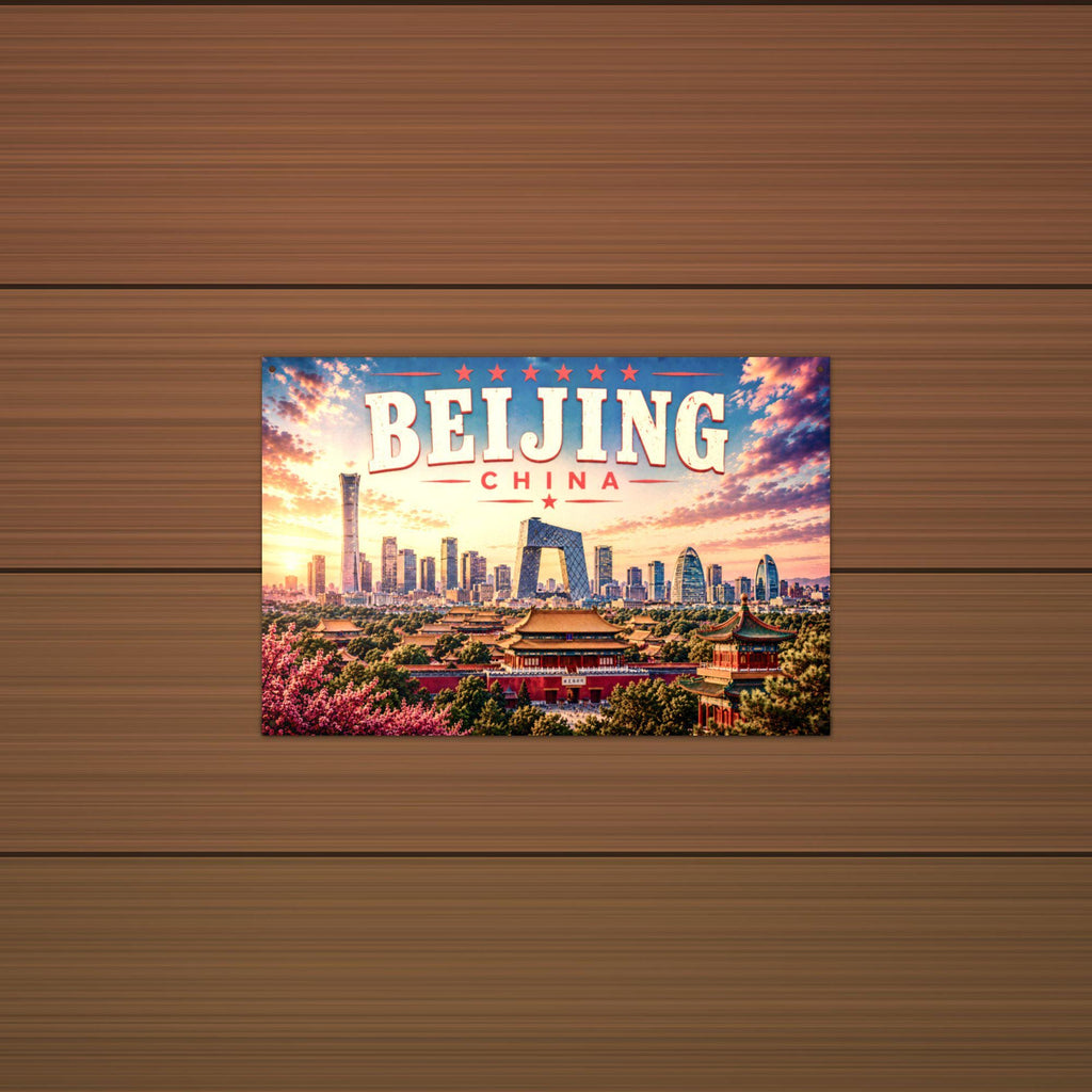 Beijing Skyline Metal Sign Aluminum Sign — alternate angle