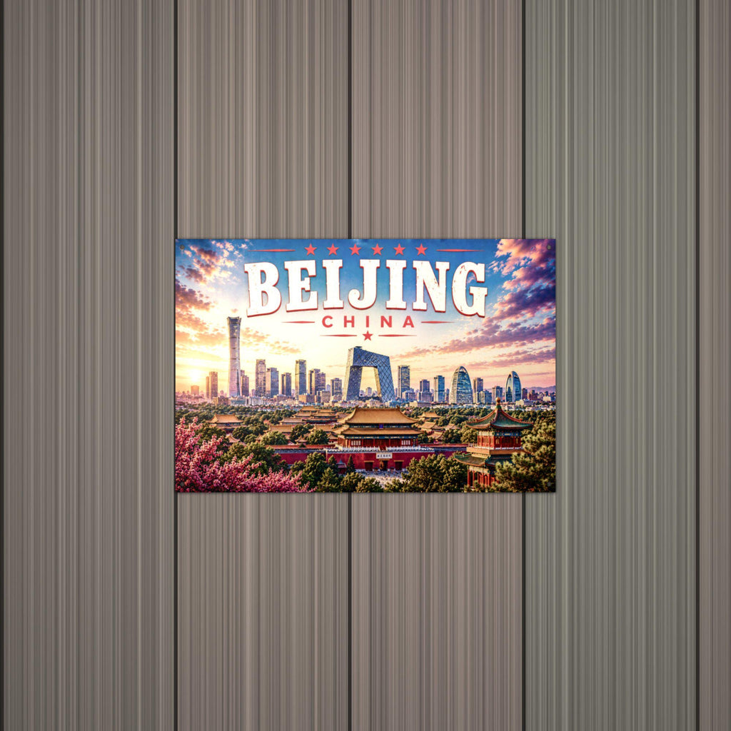 Beijing Skyline Metal Sign Aluminum Sign — alternate angle