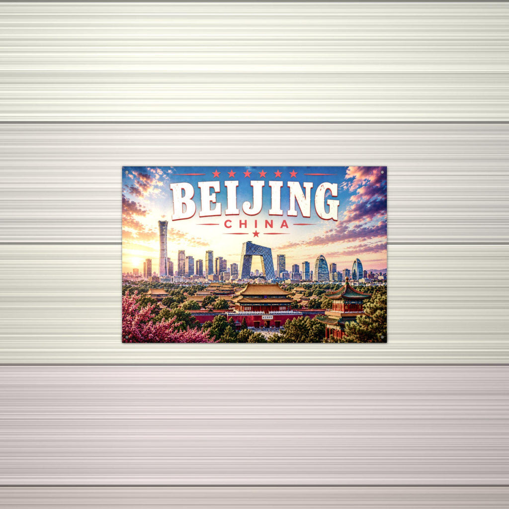 Beijing Skyline Metal Sign Aluminum Sign — alternate angle