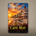 Cape May Metal Wall Art, Aluminum Sign, New Jersey Coastal Decor, Beach Town Wall Hanging, Nautical Gift