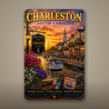 Charleston Metal Wall Art, Aluminum Sign, South Carolina Coastal Decor, Beach Town Wall Hanging, Nautical Gift