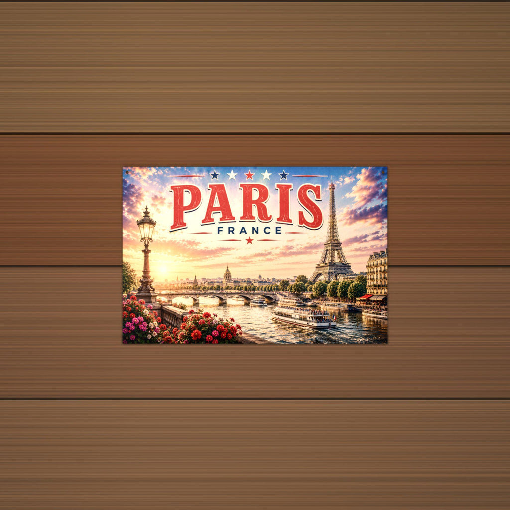 Paris Skyline Metal Sign Aluminum Sign — alternate angle