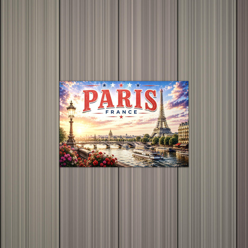 Paris Skyline Metal Sign Aluminum Sign — alternate angle