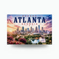 Atlanta Skyline Metal Sign Aluminum Sign — front view on white background