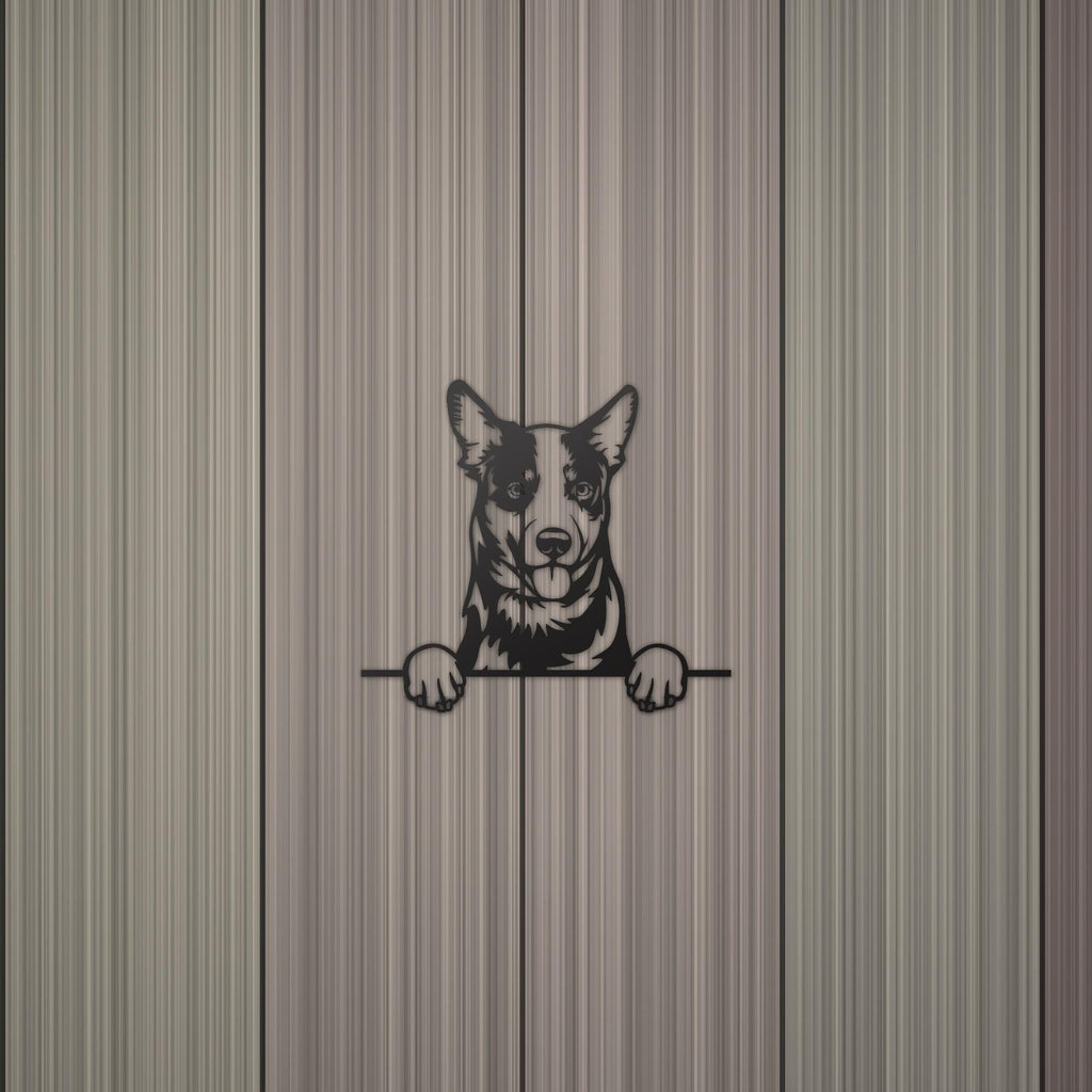 Australian Cattle Dog Metal Wall Art Metal Dog Sign — detail view
