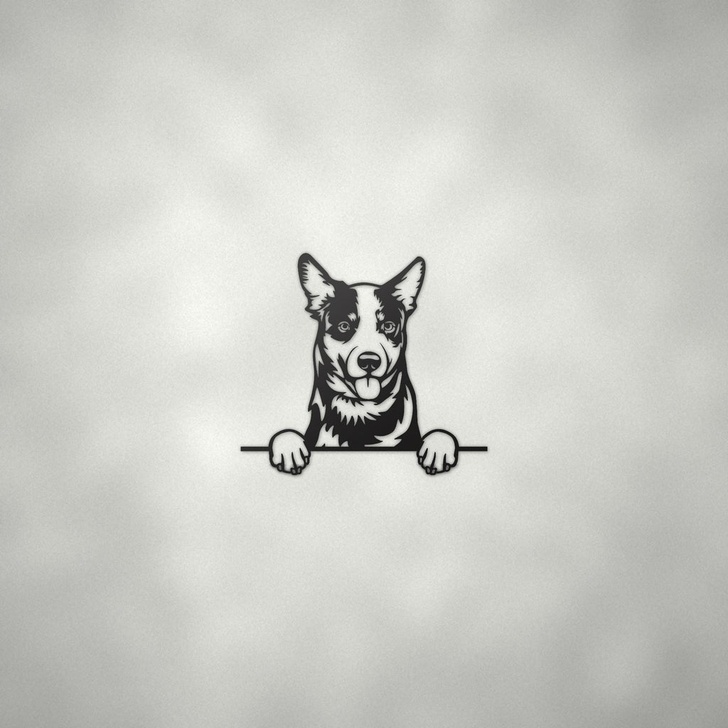 Australian Cattle Dog Metal Wall Art Metal Dog Sign — alternate angle