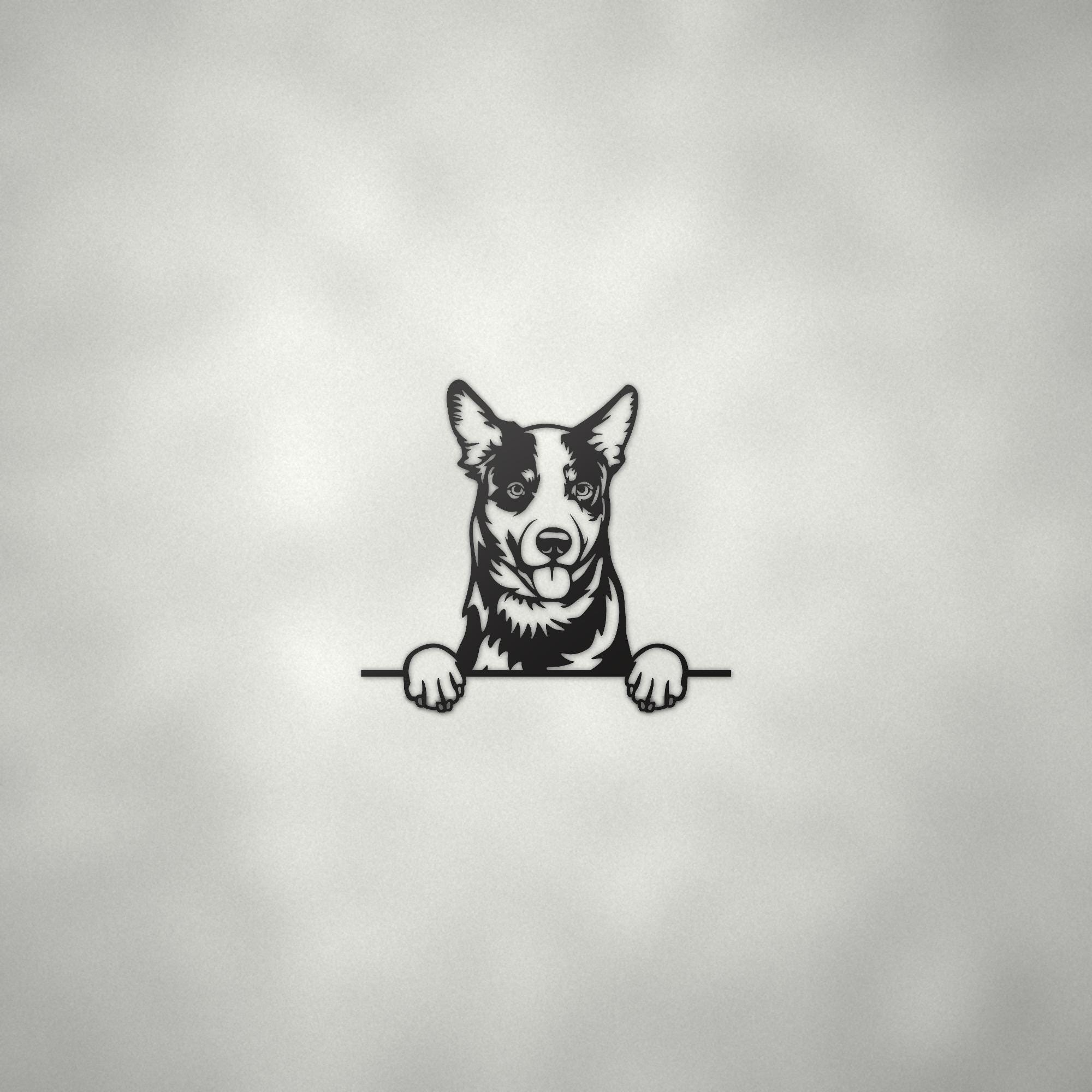 Australian Cattle Dog Metal Wall Art Metal Dog Sign — alternate angle