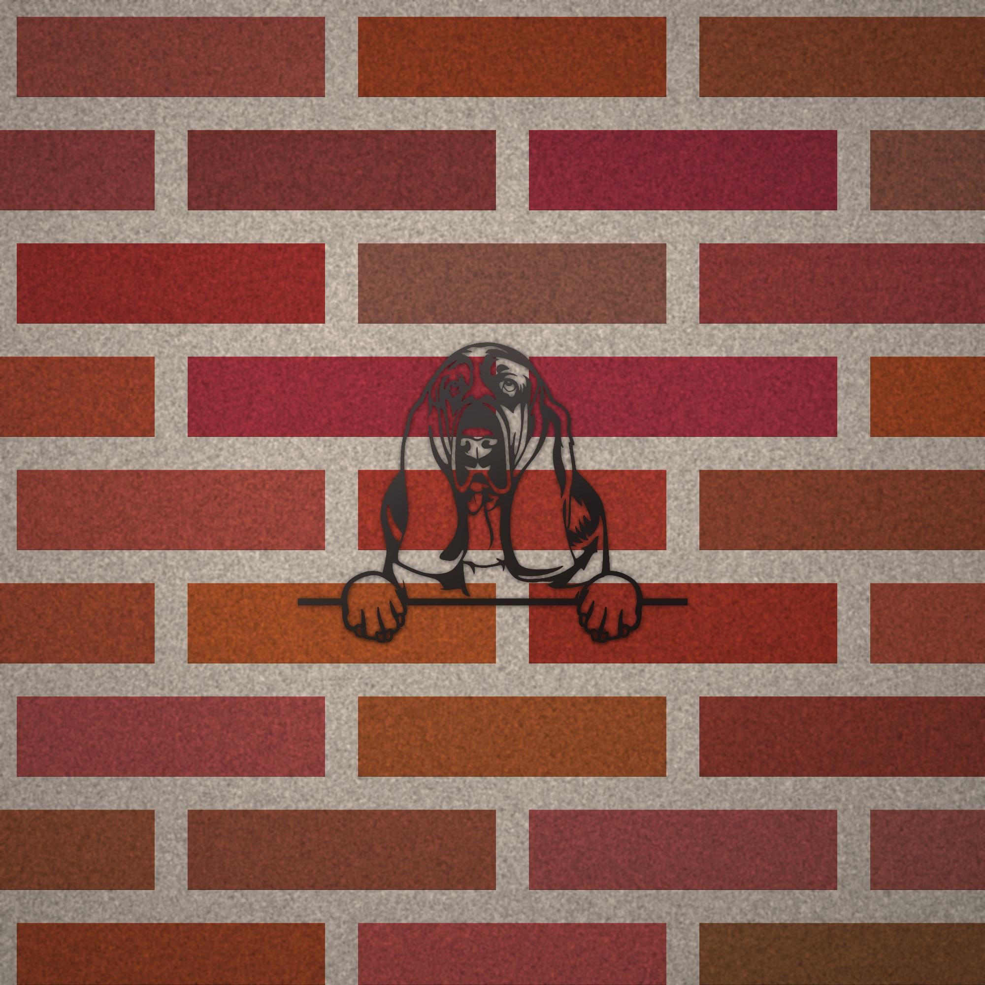 Basset Hound Metal Wall Art Metal Dog Sign — alternate angle
