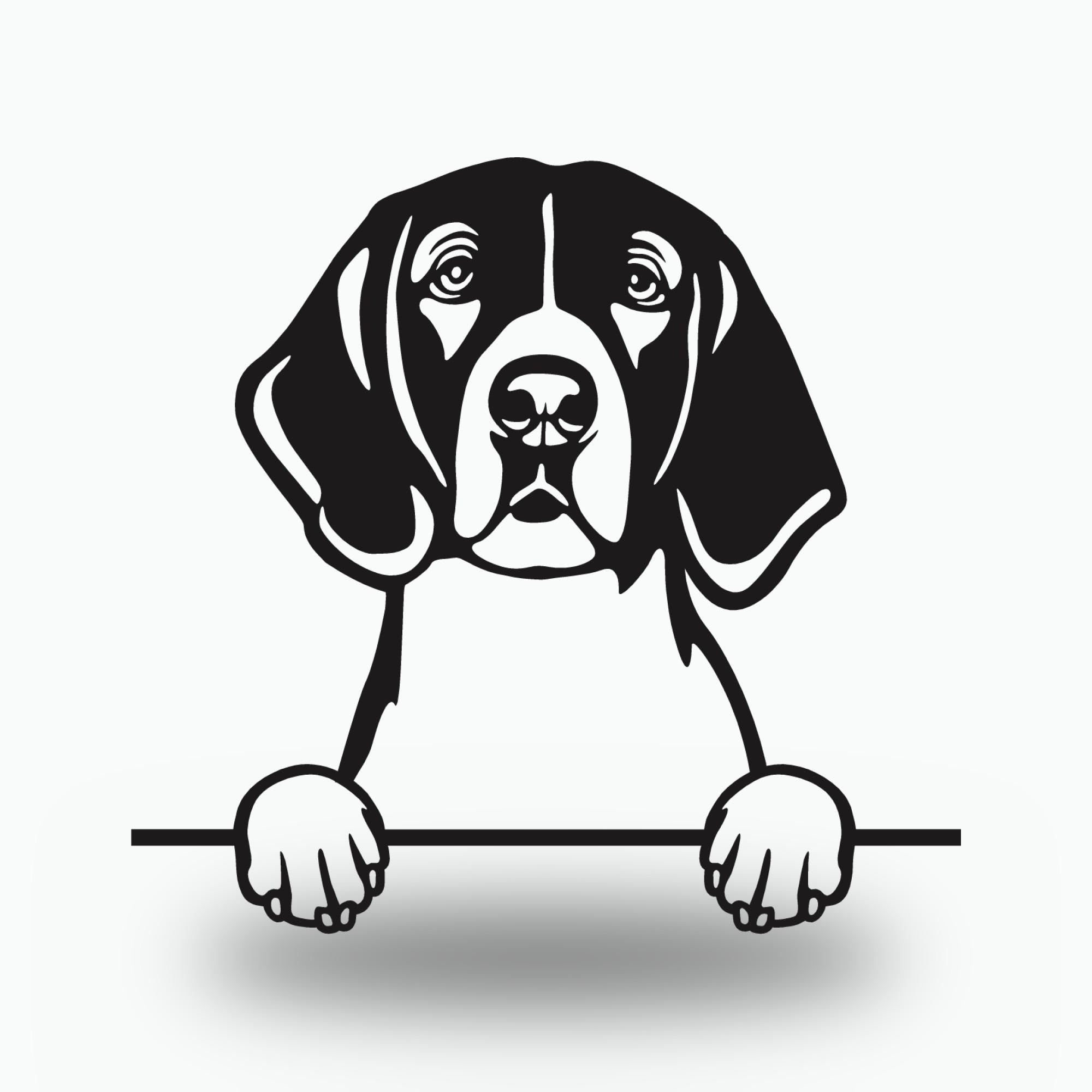 American Foxhound Metal Wall Art Metal Dog Sign — front view on white background