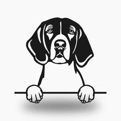 American Foxhound Metal Wall Art Metal Dog Sign — front view on white background