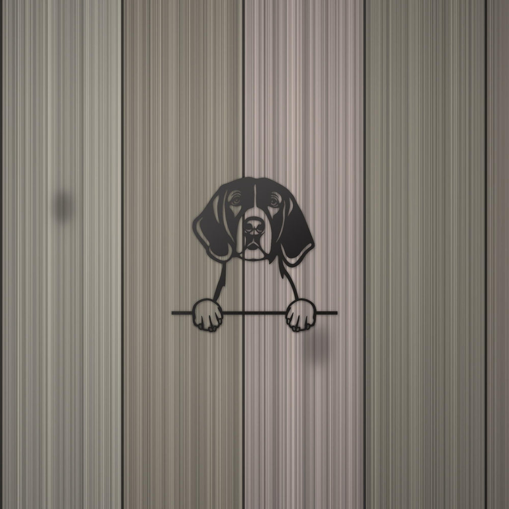 American Foxhound Metal Wall Art Metal Dog Sign — detail view