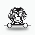 Beagle Metal Wall Art Metal Dog Sign — front view on white background