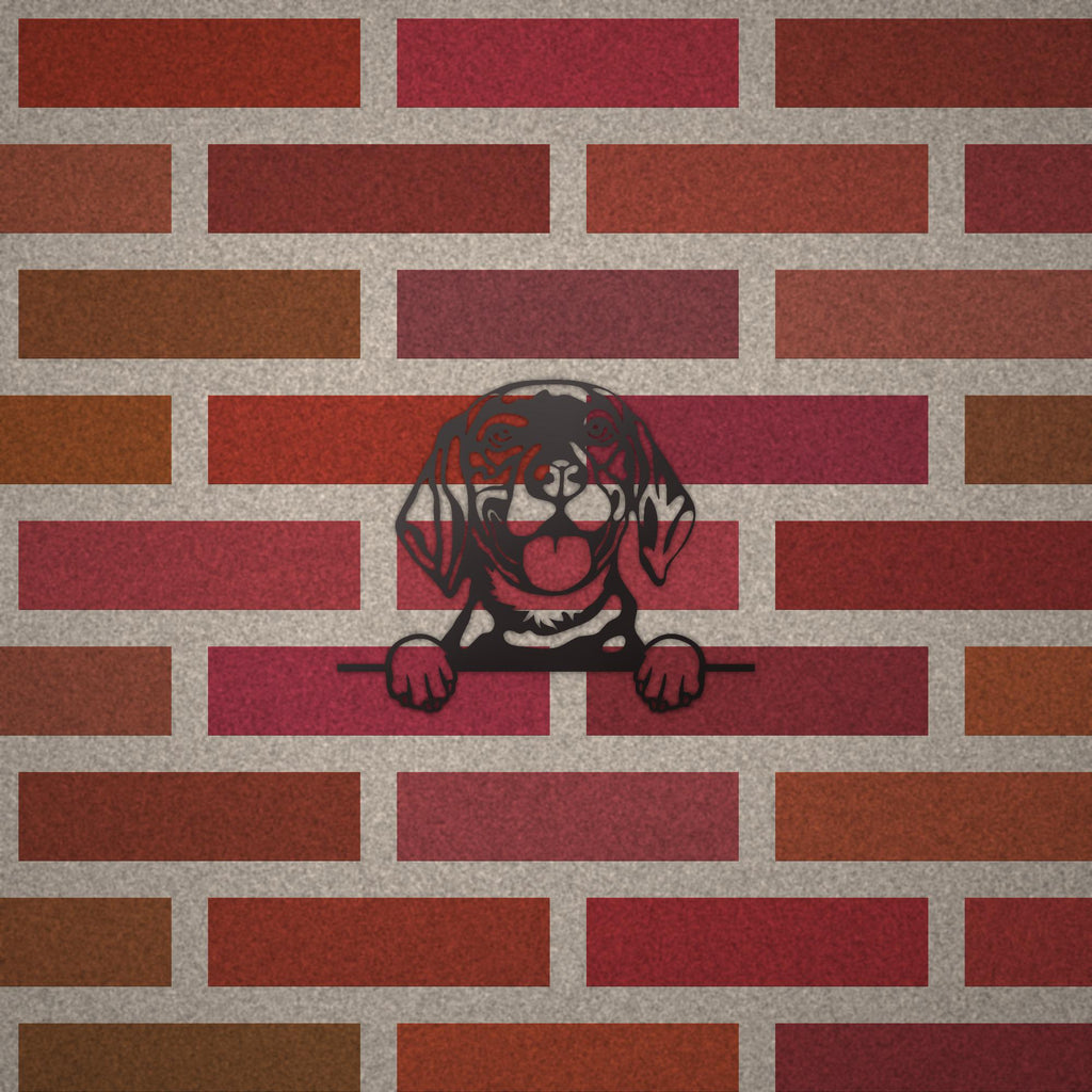 Beagle Metal Wall Art Metal Dog Sign — alternate angle